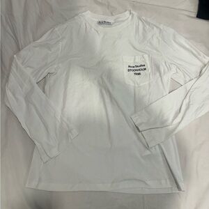 Acne Studios Stockholm White Long Sleeve Tee